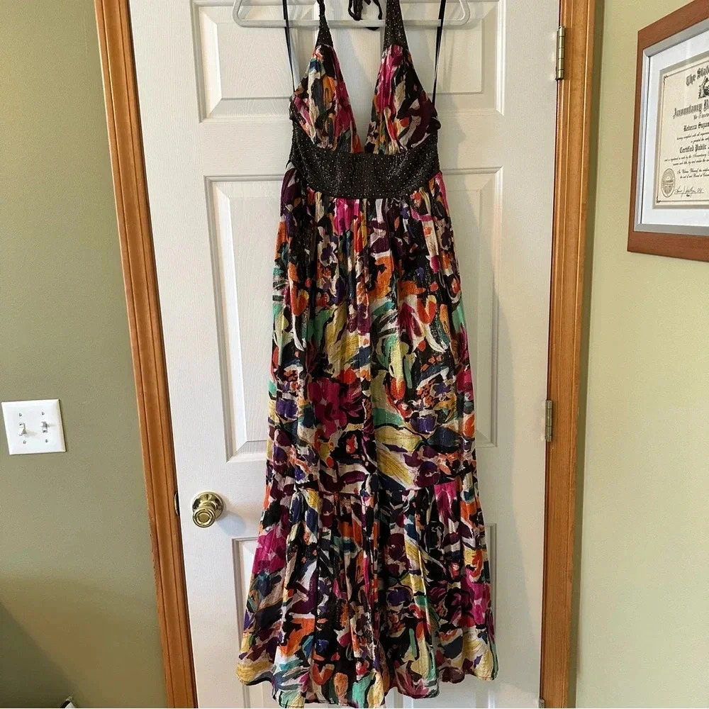 French Connection Marquee Parade Colorful‎ Floral Maxi Dress
